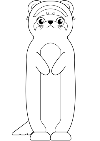 Cute Weasel Coloring Page